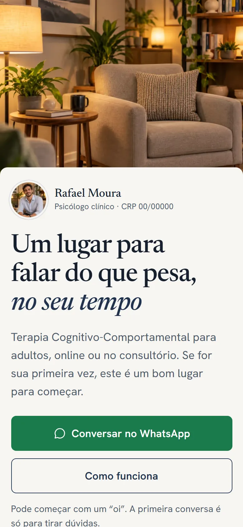 Prévia no celular do estilo Noite