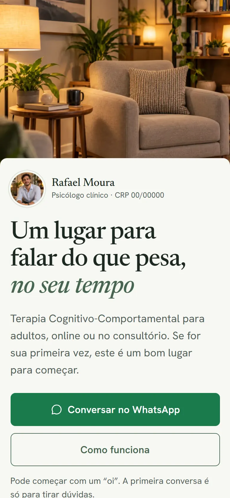 Prévia no celular do estilo Sálvia